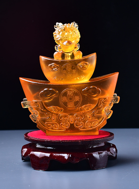 淘运开阁吉狮赐桃琉璃摆件属猴人2026年马年吉祥物生肖猴客厅摆设