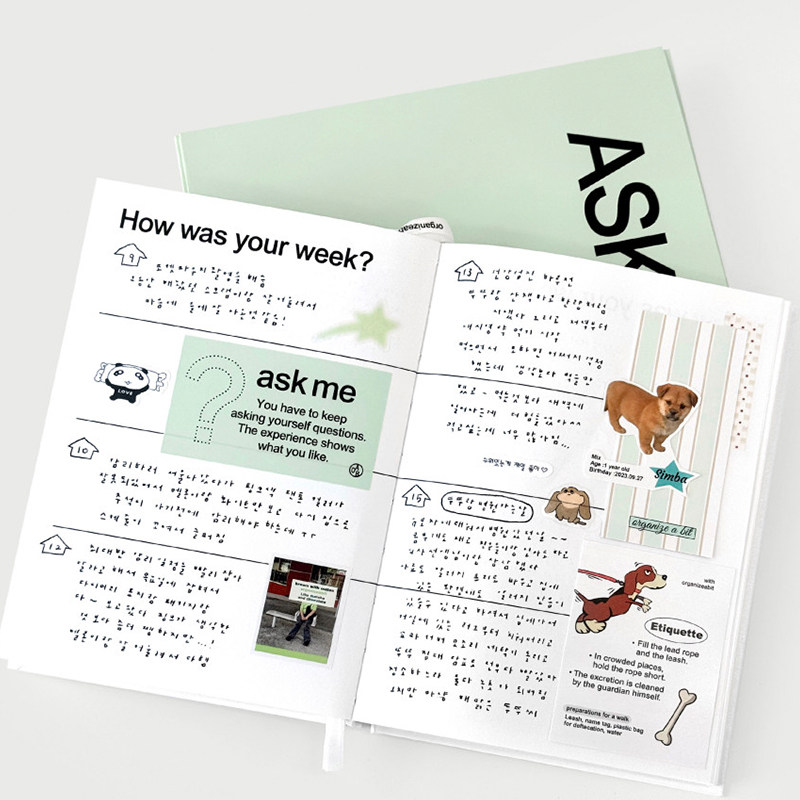 OAB韩国代购 简约答案日记本手账本提问万年精装硬面笔记本记事本,淘宝优惠券,粉丝福利购,淘宝优惠卷