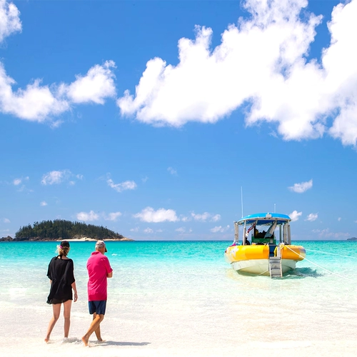 Получить аварийный приказ】 Острова Белого Духа Airlie White Paradise Beach Siredeeing самолеты скоростной лод