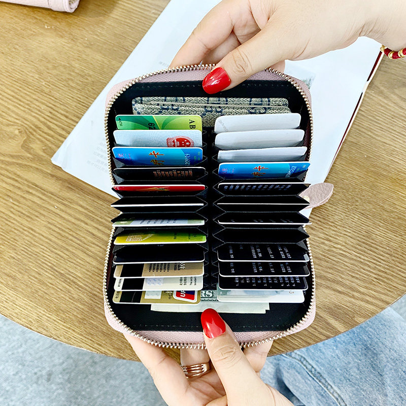 新款女小巧真皮精致高档大容量卡包 莹婉卡包