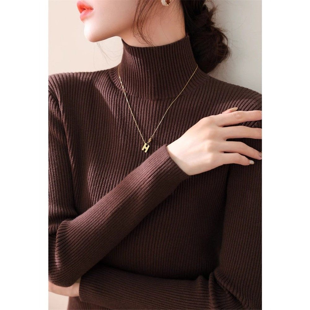 黑色打底衫2025新款女秋冬高级感超好看毛衣高领内搭修身针织上衣,淘宝优惠券,粉丝福利购,淘宝优惠卷