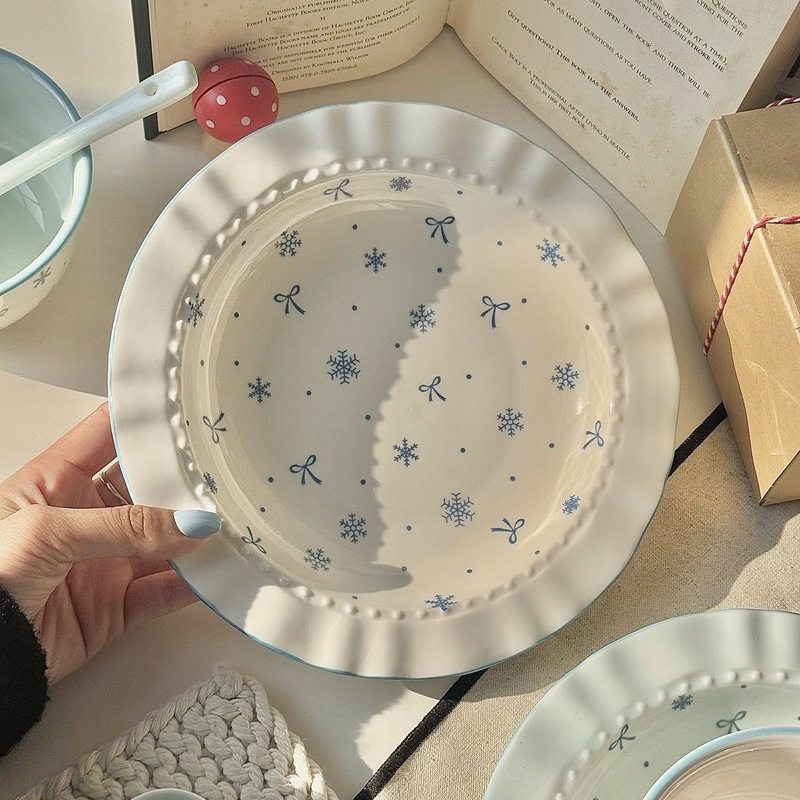 初雪双耳汤碗家用2025新款陶瓷泡面碗大碗螺蛳粉碗简约家用碗盘,淘宝优惠券,粉丝福利购,淘宝优惠卷