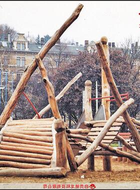 无动力木质游乐设备户外游艺滑梯攀爬架定制大型原木露营沙坑游乐
