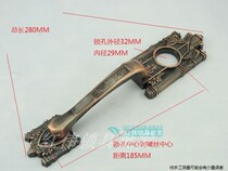 Conli Old Money Security Door Handle Handle Handle Zinc Alloy Rust-proof Macroporous Iron Door Anti-theft Lock Rental House Handle