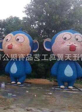 大型稻草人工艺品雕塑抗老化主题公园仿真动物造型稻草人工艺品