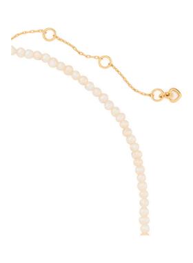 代购kate spade女士珍珠项链优雅复古精致简约珍珠金色可调节