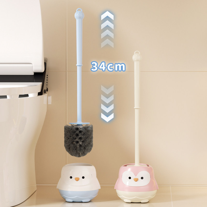 Cartoon long handle toilet brush bathroom no dead corner brush household toilet cleaning brush toilet brush toilet cleaning set