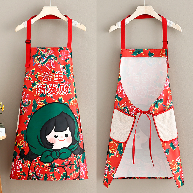 国风东北大花围裙罩衣厨房家用长袖防水防油工作服餐饮专用时尚女,淘宝优惠券,粉丝福利购,淘宝优惠卷