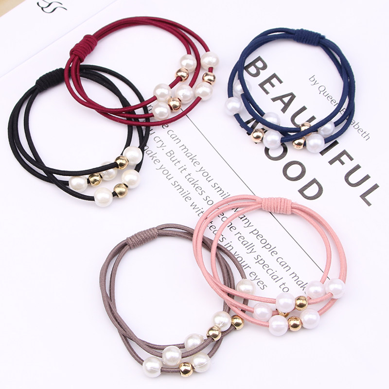 橡皮筋女扎头高级感头绳2025新款高端女士皮套发圈高弹力珍珠发绳,淘宝优惠券,粉丝福利购,淘宝优惠卷