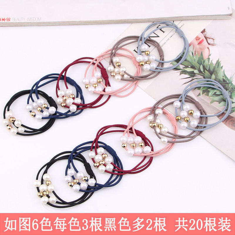橡皮筋女扎头高级感头绳2025新款高端女士皮套发圈高弹力珍珠发绳,淘宝优惠券,粉丝福利购,淘宝优惠卷