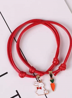 虎年手链女手串饰品红色新年礼物送闺蜜