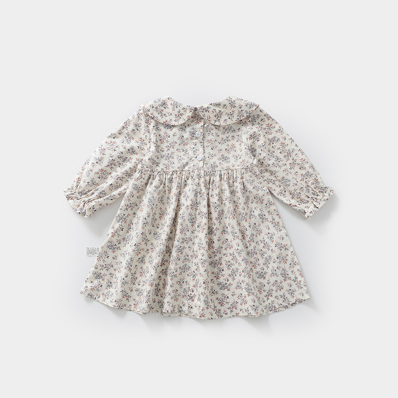 cutebunny2024春装新款女宝宝纯棉娃娃领连衣裙儿童碎花公主裙子,淘宝优惠券,粉丝福利购,淘宝优惠卷