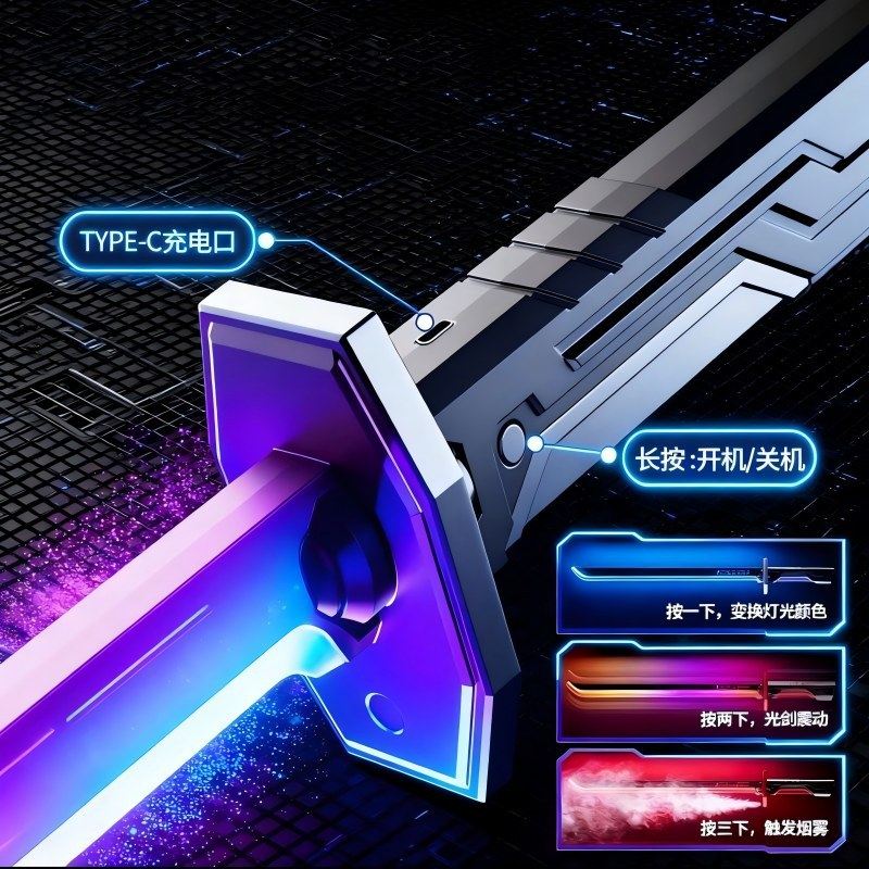 炫酷光剑拔刀火花星际火石发光宝剑黑科技剑刀儿童的男孩个性玩具,淘宝优惠券,粉丝福利购,淘宝优惠卷