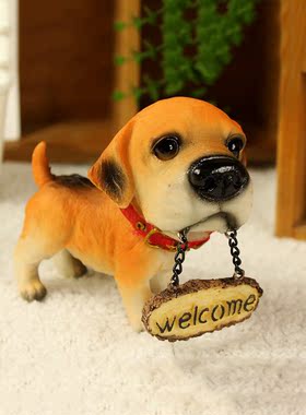 树脂创意礼品可爱风女生欢迎牌