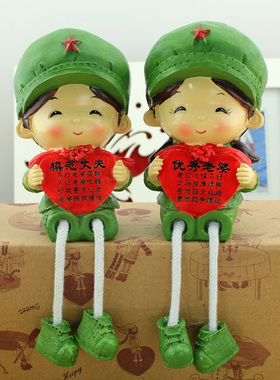 吊脚娃娃田园风隔板树脂工艺品