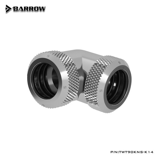 Barrow 亮银/黑/白/金 14MM90度双头硬管快拧对接座 TWT90KNS-K14 - 图2