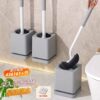 Toilet brush for household use without dead ends No. 1 wall-mounted toilet toilet artifact long-handled special brush with base