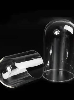 高硼硅透明罩摆件 圆头玻璃罩 艺术品手办珠宝首饰观音防尘展示罩