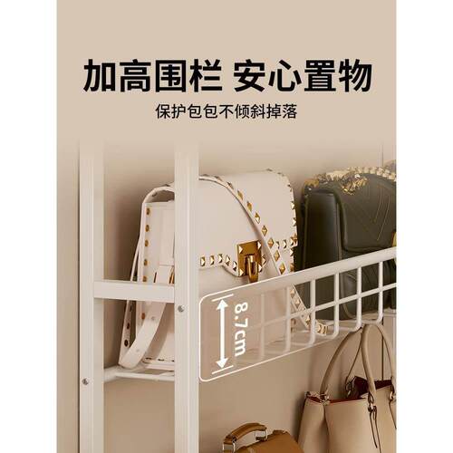 门后包包收纳架家用落地分层神器放置架包架皮包展示架夹缝置物架 - 图1
