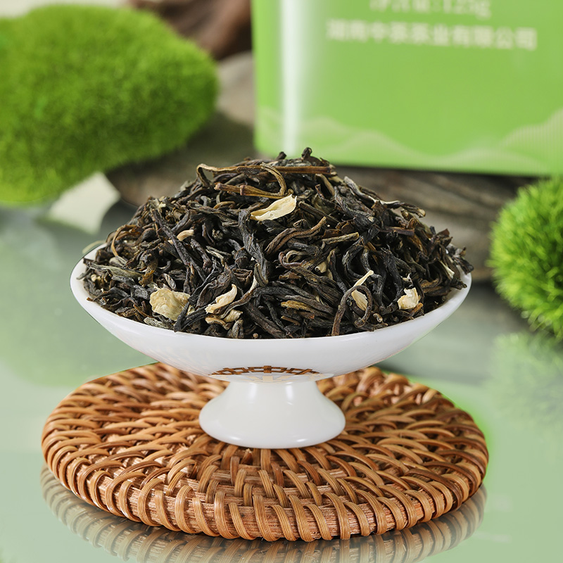 中粮中茶猴王牌2023年新茶茉莉清芽茉莉花茶125g罐装特级口粮茶叶-图1