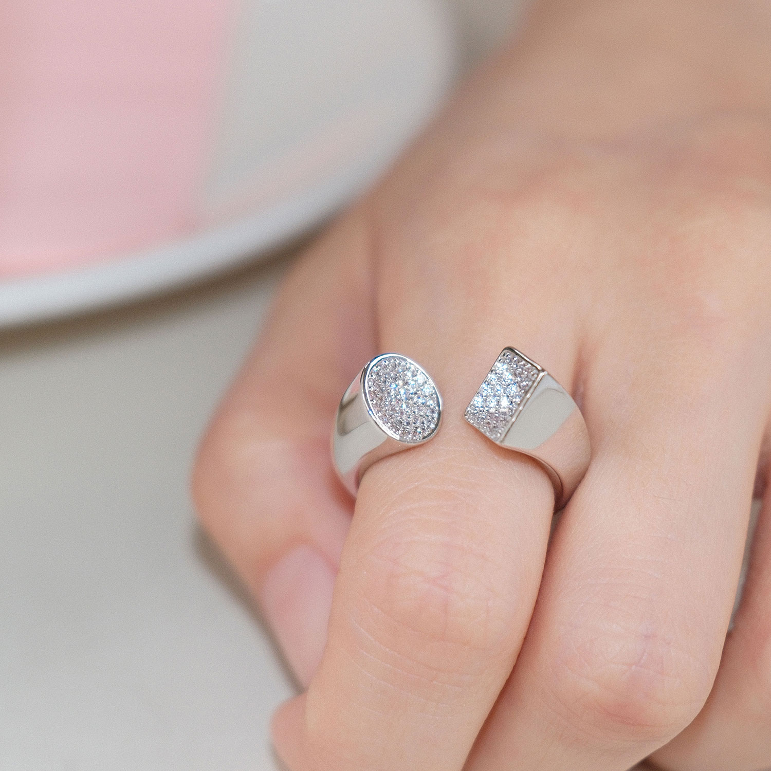 Triple tipsy triple tipsy arc ring & necklace two-wear style high intelligence ring original design