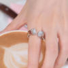 Triple tipsy triple tipsy arc ring & necklace two-wear style high intelligence ring original design