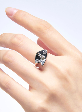 tripletipsy锁扣金属质感情侣戒