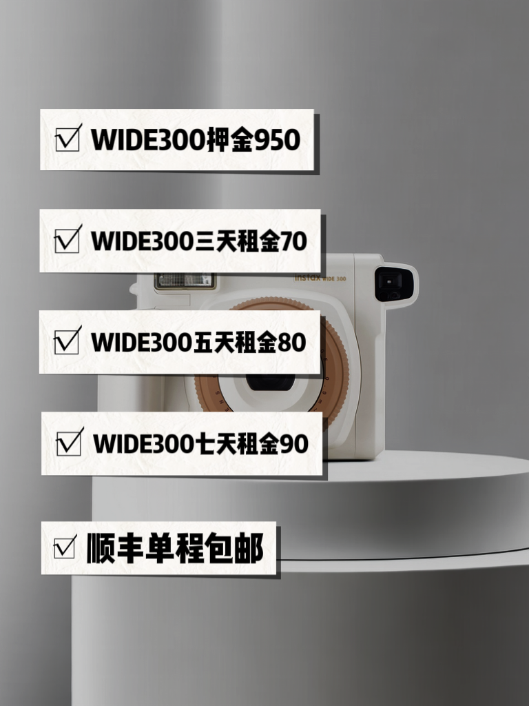 5寸宽幅wide300拍立得出租4寸SQ1婚礼SQ40年会团建氛围感胶片相机-图3