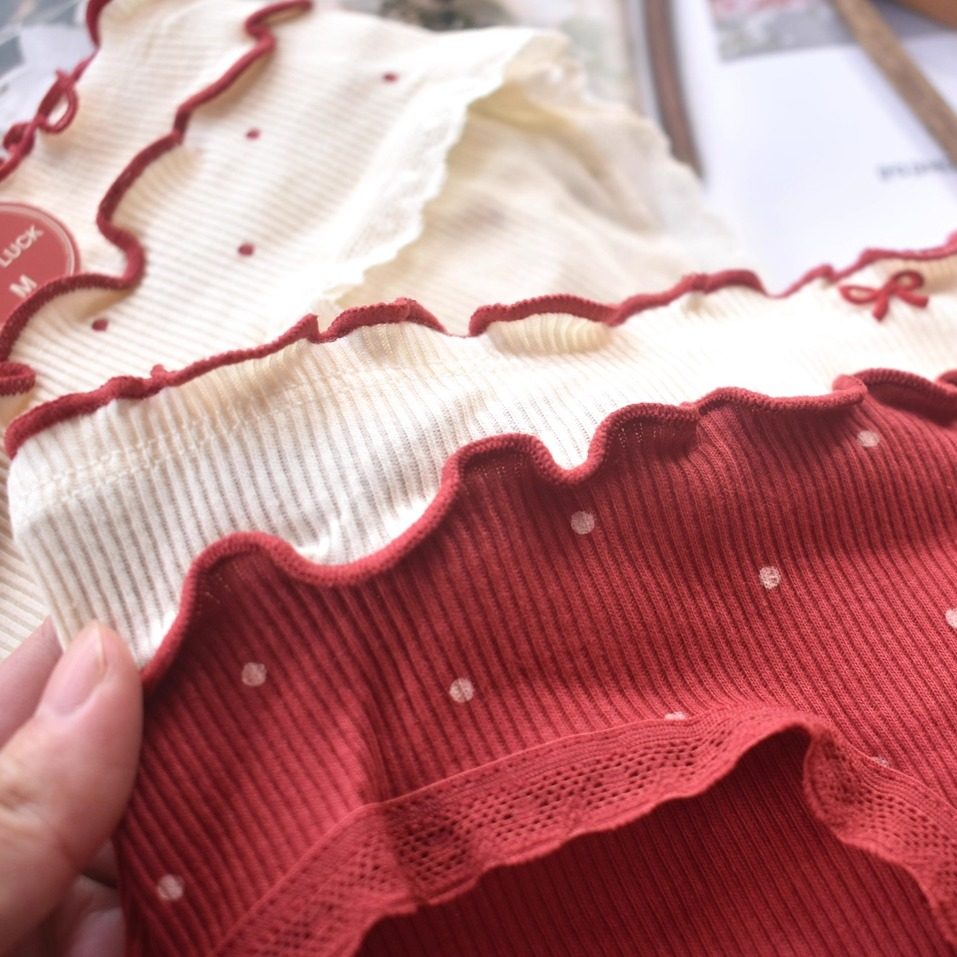 小确幸 蝴蝶结日系甜美本命年幸运红色纯棉内裤女生少女A类婴儿棉,淘宝优惠券,粉丝福利购,淘宝优惠卷