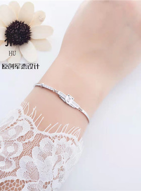 情人节手镯纯银军嫂兵哥哥