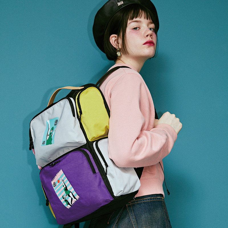 yizi2022新款多口袋大容量双肩背包 yizistore箱包双肩背包