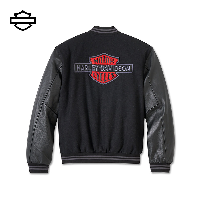 哈雷戴维森男士外套皮夹克皮衣摩托车骑行防风棒球服夹棉保暖,淘宝优惠券,粉丝福利购,淘宝优惠卷