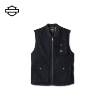 Haredavidson mens Blackendered vest motorcycle riding casual waistcoat in the waistcoat