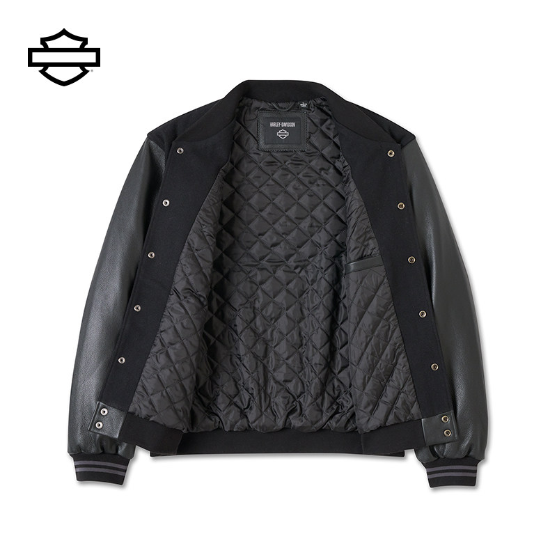 哈雷戴维森男士外套皮夹克皮衣摩托车骑行防风棒球服夹棉保暖,淘宝优惠券,粉丝福利购,淘宝优惠卷