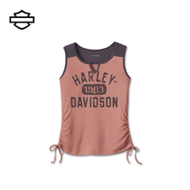 Haredavidson Race Her sleeveless knitted lady blouse motorcycle riding hit color casual printed T-shirt