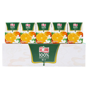 汇源果汁200ml*24盒整箱100%纯果汁橙汁桃汁苹果汁葡萄汁果汁饮料