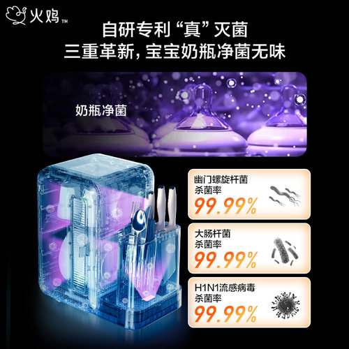 火鸡消毒碗柜家用筷子消毒机刀架菜板砧板刀具消毒器烘干收纳一体 - 图0