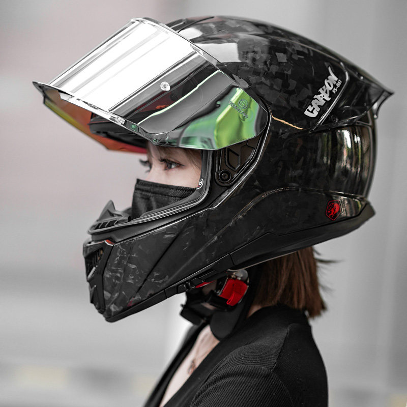 faseed碳纤维头盔男摩托车女士机车蓝牙法赛德861骑行全盔四季4XL - 图0