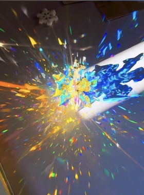 太阳光捕手水晶石挂件炫酷晶棱光镜立方体丁达尔效应桌面装饰摆件