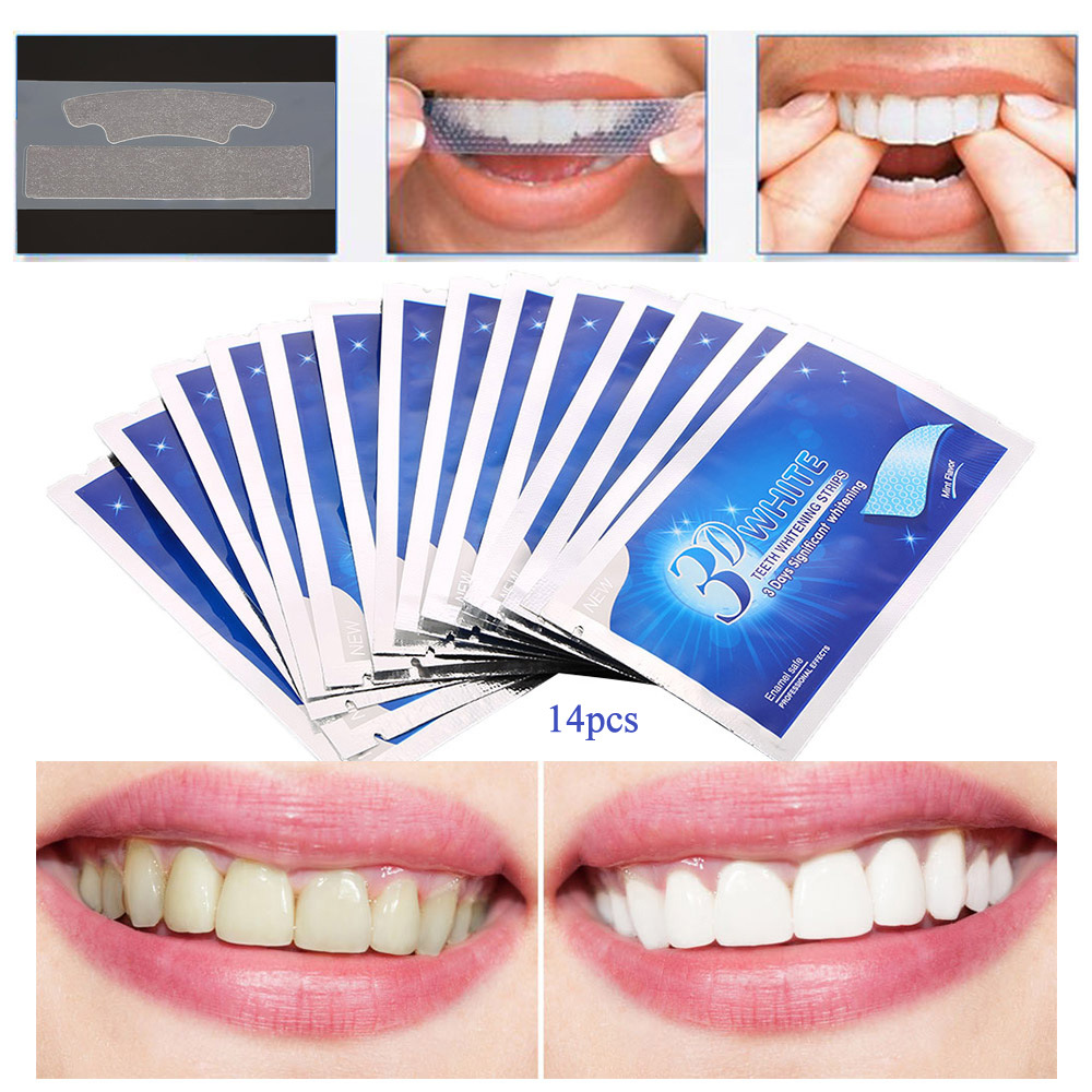 28 Pcs 3D Teeth Whitening Strips Tooth Rapid Bleaching美牙贴 - 图1