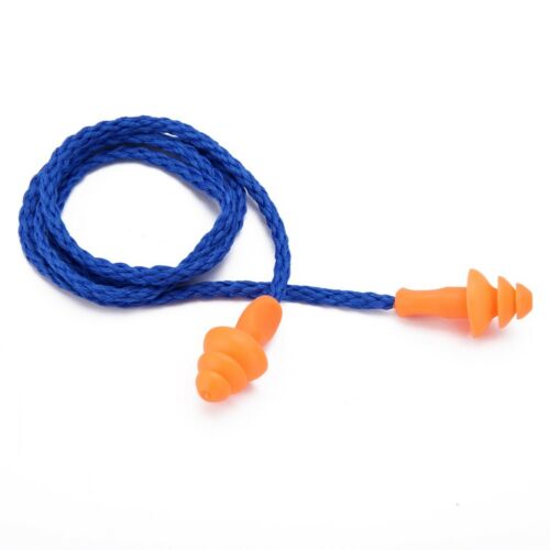 10Pcs Silicone Corded Ear Plugs Protection Earplugs隔音耳塞-图0