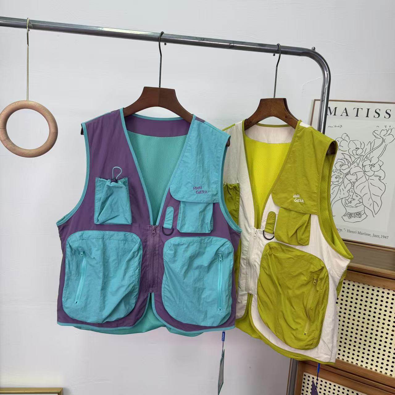 户外山系！男女情侣款秋季宽松机能风防泼水速干撞色工装马甲坎肩,淘宝优惠券,粉丝福利购,淘宝优惠卷