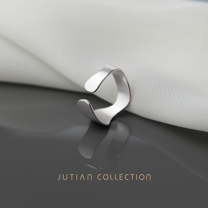 Sterling silver ring cold style irregular matte fashion