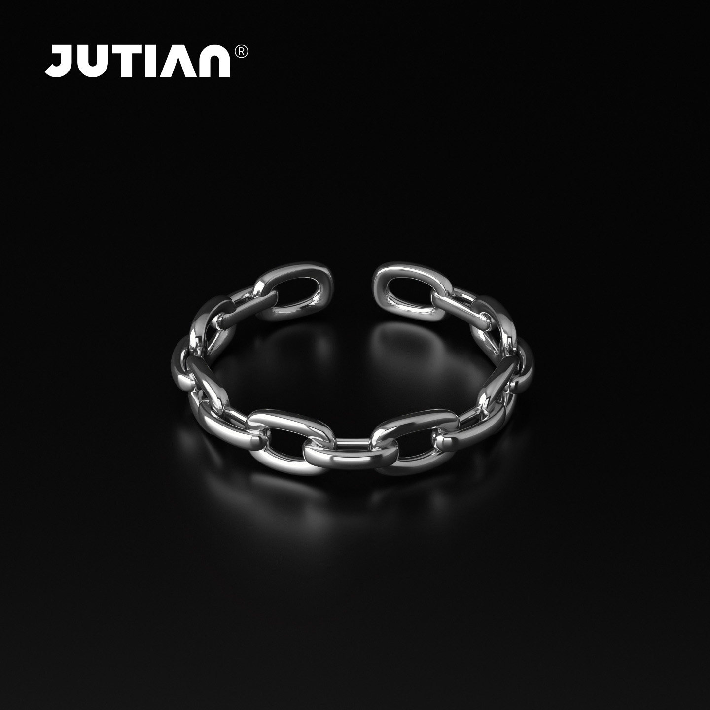 JUTIAN sterling silver ring is the choice for sweet and cool girls