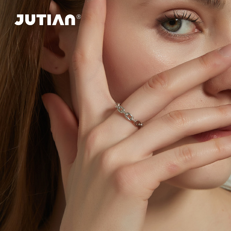 JUTIAN sterling silver ring is the choice for sweet and cool girls