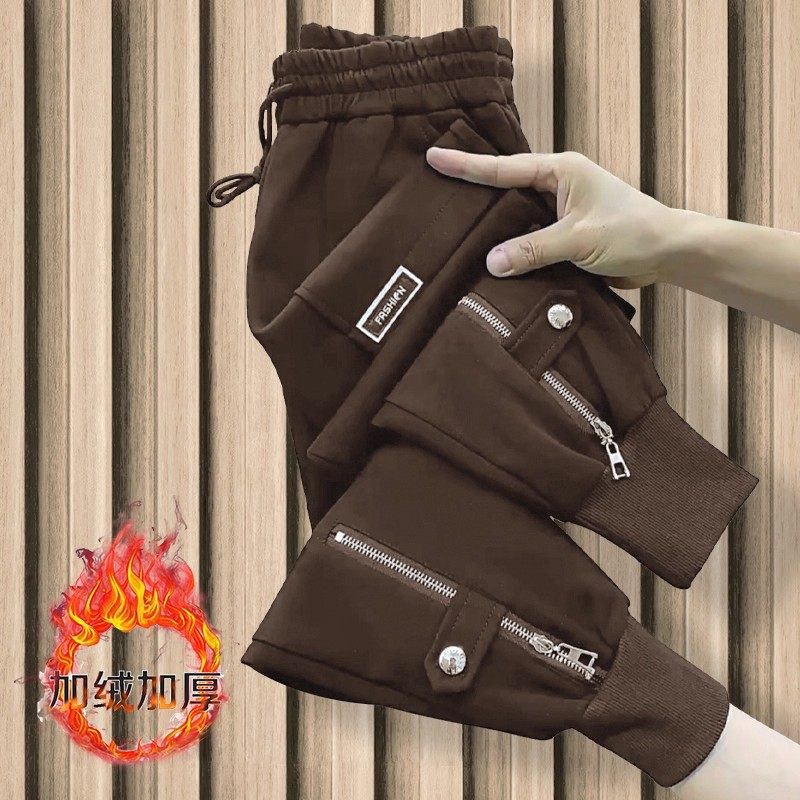 清仓捡漏秋冬加绒加厚卫裤女时尚洋气哈伦裤子宽松显瘦运动休闲裤,淘宝优惠券,粉丝福利购,淘宝优惠卷