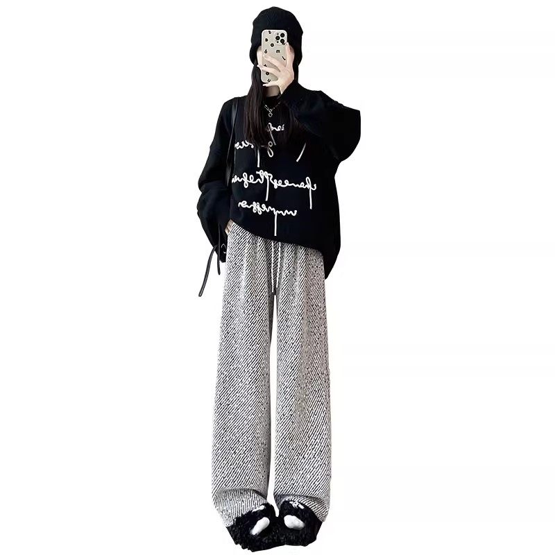 清仓捡漏阔腿裤女2026新款秋冬宽松慵懒风休闲小个子窄版直筒裤子,淘宝优惠券,粉丝福利购,淘宝优惠卷