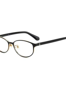 代购kate spade女士眼镜框椭圆金属全框黑金配色日常佩戴通勤