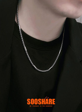钛钢男潮基础款百搭质感港风项链