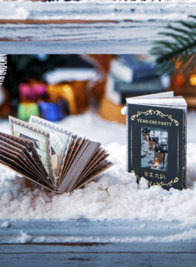 创意圣诞小人书系列节日手帐素材